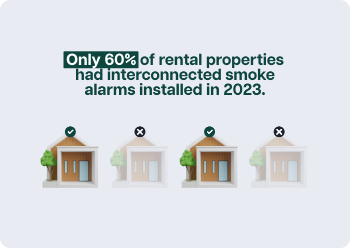 Smoke alarm protecting tenants in a rental property