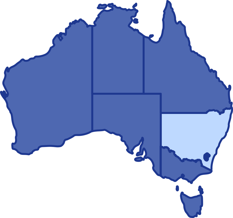 NSW — Australia state map
