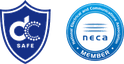 DC Safe and NECA Member accreditation badges